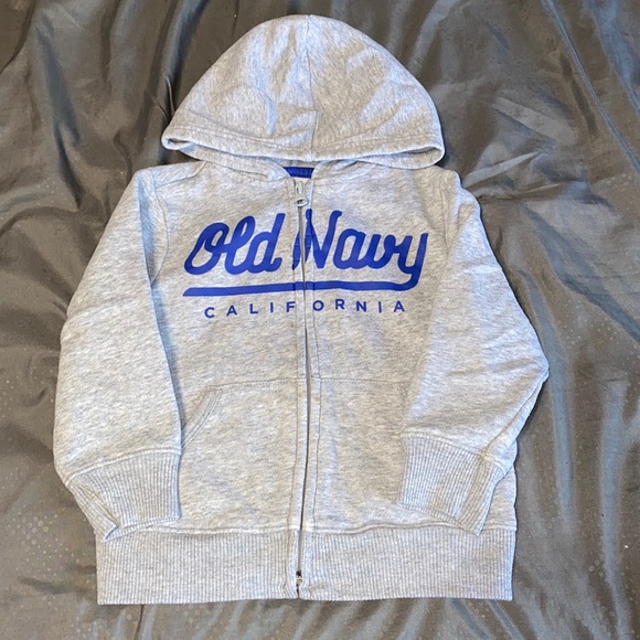 Old Navy Toddler Boy Gray Zip Up Sweater Hoodie - Picture 1 of 7